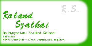 roland szalkai business card